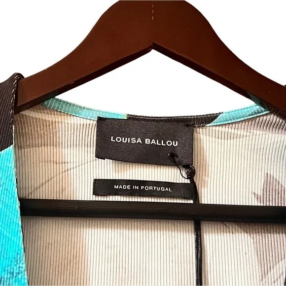 Louisa Ballou Cardigan Long Sleeve Ribbed Knit Y2K 90s Vintage Top Shirt Sz S - Picture 7 of 9